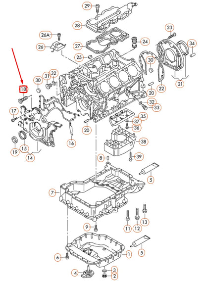 NEW VOLKSWAGEN PHAETON GP4 OIL SPRAY JET 077115540B