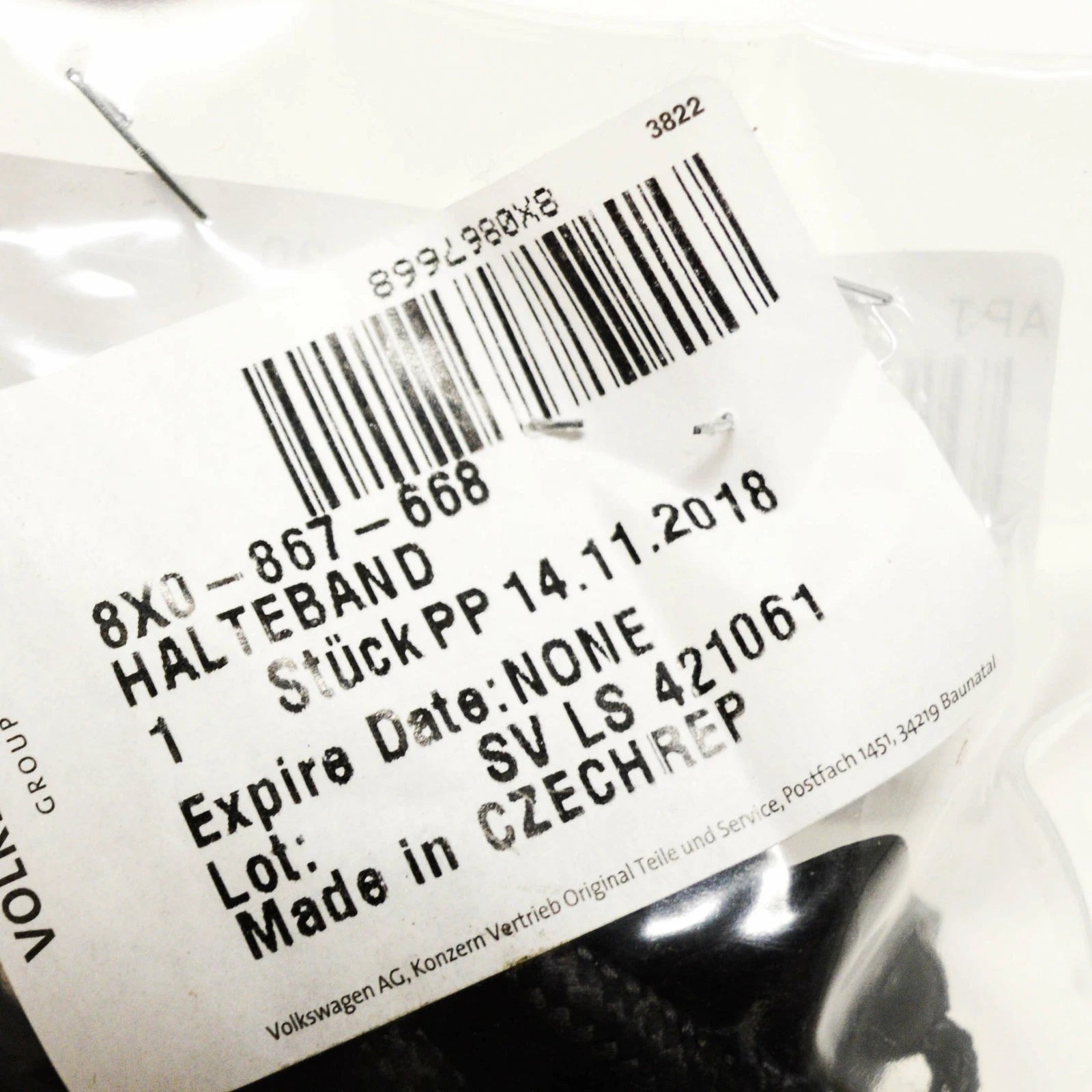 NEW AUDI A1 MK1 PARCEL SHELF RIGHT STRING 8X0867668