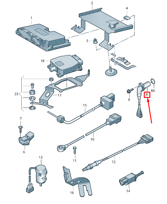 new vw amarok 2h camshaft position sensor 03l957147b original