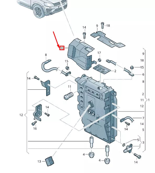 NEW VW TOUAREG 7P TRACTION MOTOR INVERTER PROTECTIVE PLATE 7P0972837
