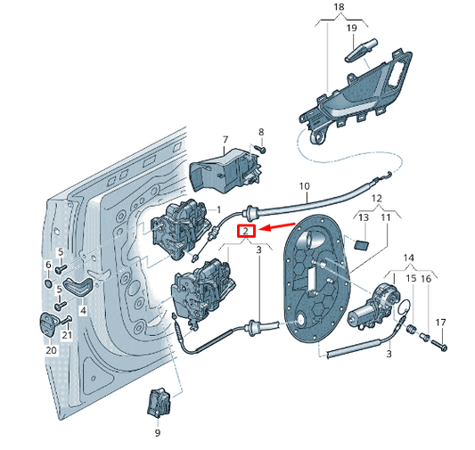 new audi q7 4m front right door lock lhd 4m1837016e original