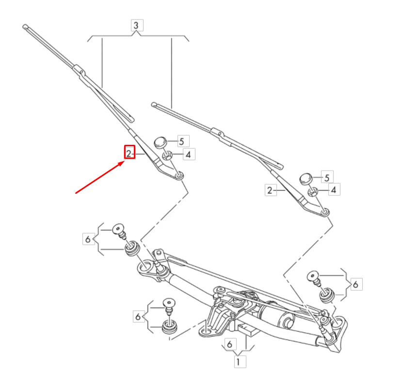 NEW AUDI A3 8V FRONT LEFT AERO WIPER ARM LHD 8V1955407E1P9