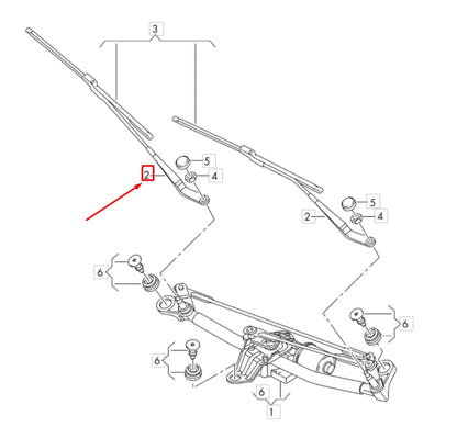 NEW AUDI A3 8V FRONT LEFT AERO WIPER ARM LHD 8V1955407E1P9