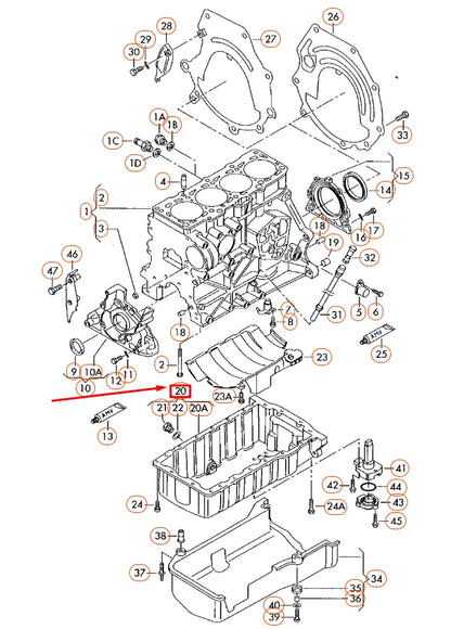 NEW VOLKSWAGEN BEETLE 9C ENGINE OIL SUMP 038103603M ORIGINAL