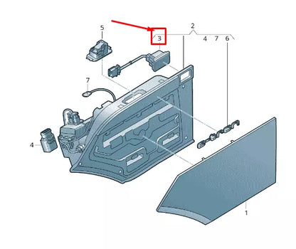 NEW AUDI E-TRON GEN CHARGING FLAP PUSH BUTTON 4KE810806 ORIGINAL