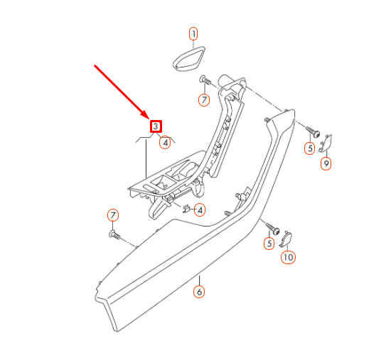 NEW VW PASSAT B8 INTERIOR FRONT LEFT DOOR PULL HANDLE LHD 3G1867179A81U ORIGINAL