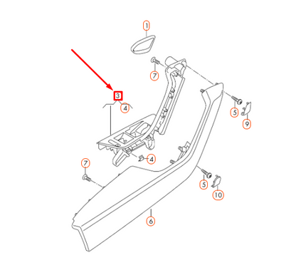 NEW VW PASSAT B8 INTERIOR FRONT LEFT DOOR PULL HANDLE LHD 3G1867179A81U ORIGINAL