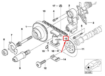 NEW BMW X5 E53 CAMSHAFT TIMING CHAIN TENSIONER 11311435026 1435026 ORIGINAL