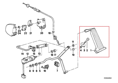 NEW BMW 7 E32 4.0I GAS ACCELERATOR PEDAL 35411154936 ORIGINAL