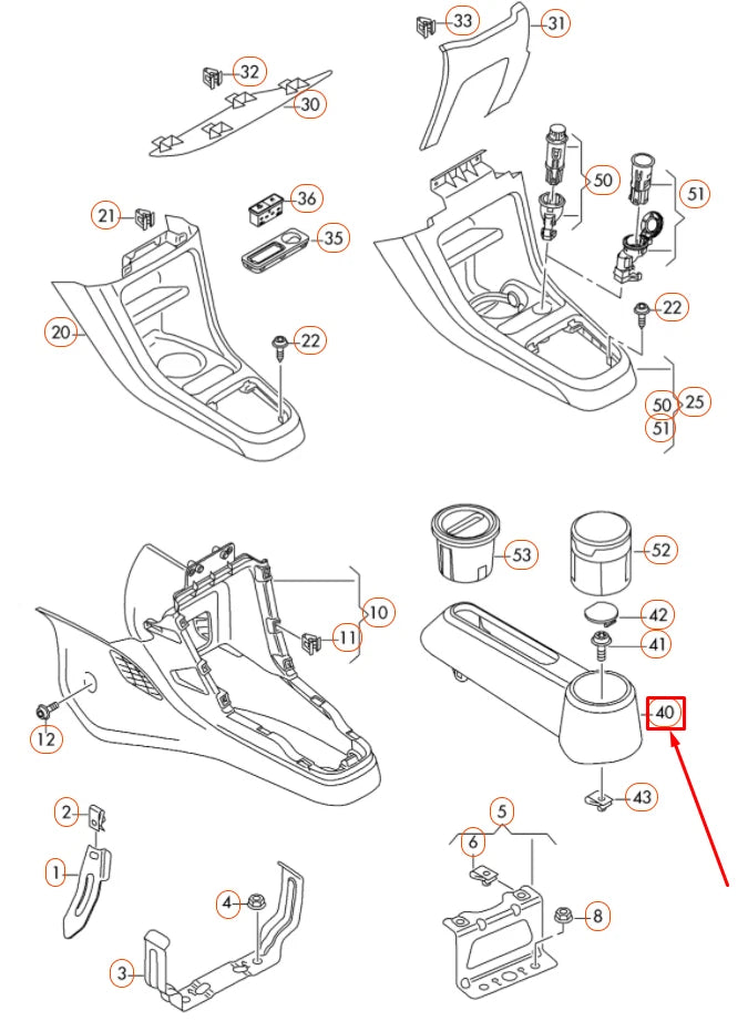 NEW VOLKSWAGEN UP HANDBRAKE LEVER TRIM 1S0863339A82V ORIGINAL