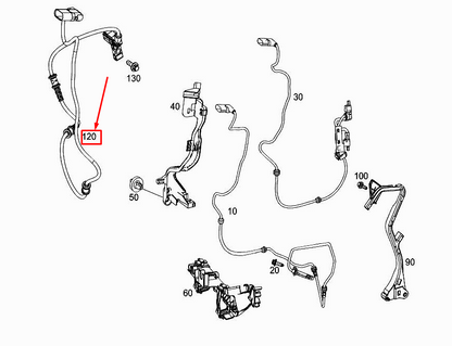 NEW MERCEDES-BENZ GLC X253 FRONT RH BRAKE INDICATOR HARNESS A2534400006 ORIGINAL