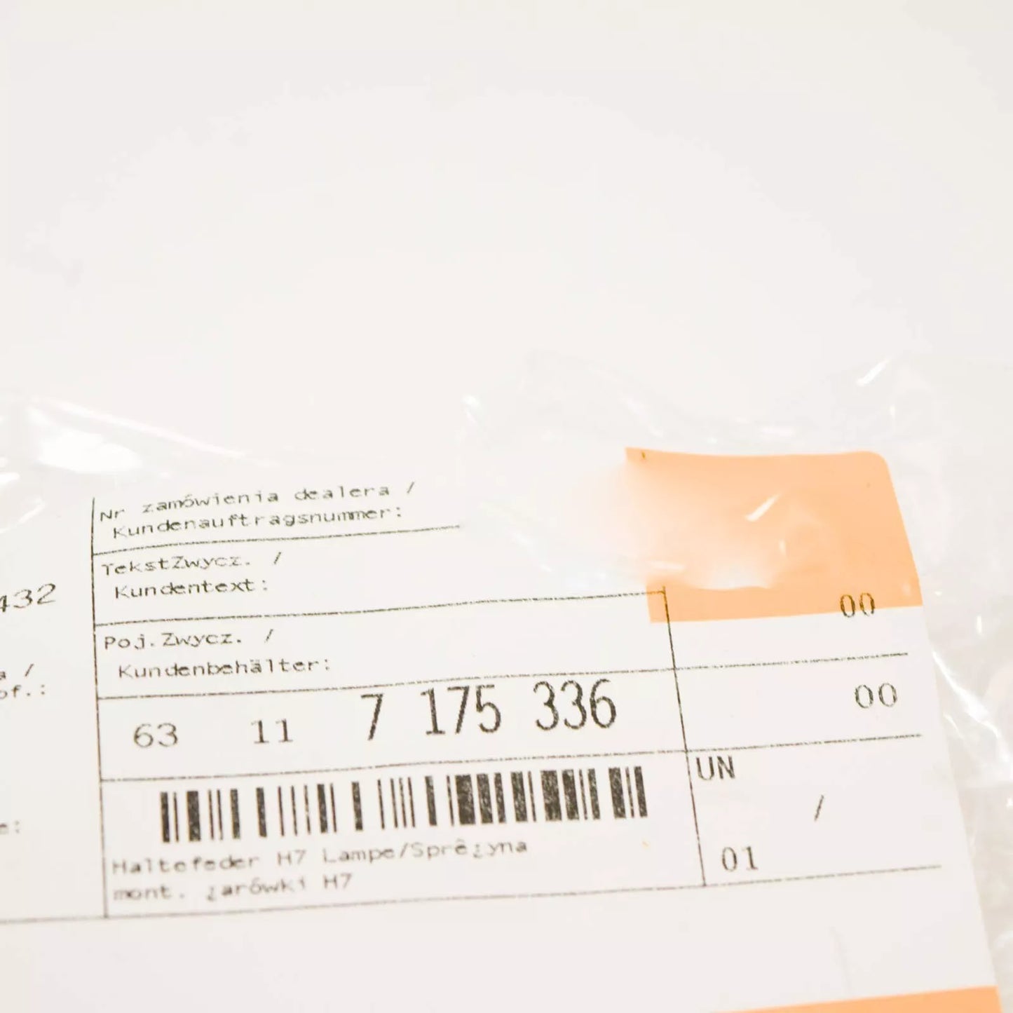 NEW BMW 5 E60 HEADLIGHT BULB RETAINING BRACKETS FOR H7 BULB X2 63117175336