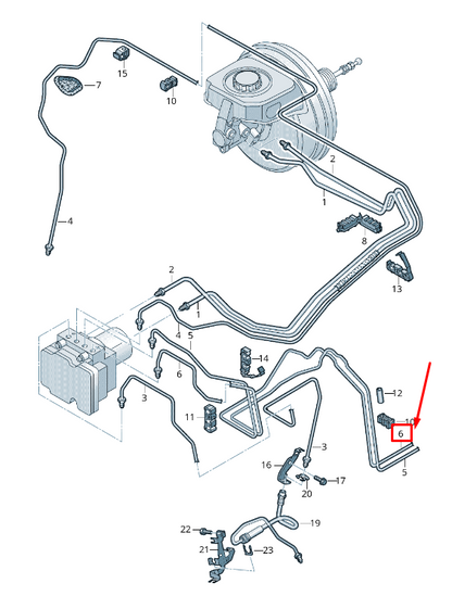 new audi q5 fy brake pipe from hydraulics to brake hose 80a614726p original