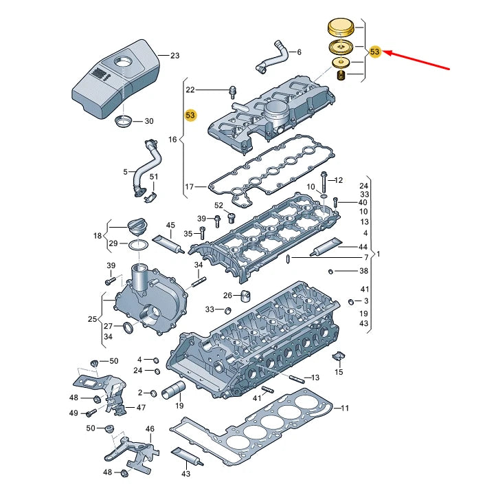 NEW AUDI RS Q3 8U CYLINDER HEAD COVER REPAIR SET 07K198469