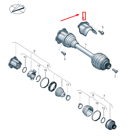 NEW AUDI RSQ8 FRONT RIGHT DRIVE AXLE GUARD PLATE 4M0407720G ORIGINAL