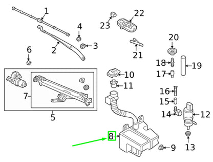 NEW VW JETTA A7 MK7 WINDOW WASHER FLUID RESERVOIR TANK 17A955453A