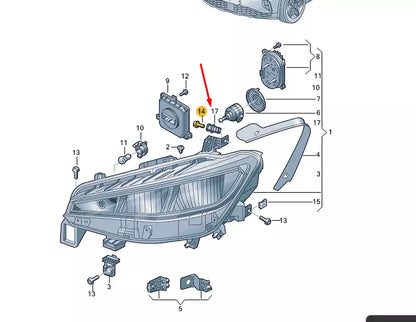 NEW VOLKSWAGEN ID.4 E21 HEADLIGHT UPPER ADJUSMENT PART 5J0941141A 2021 ORIGINAL