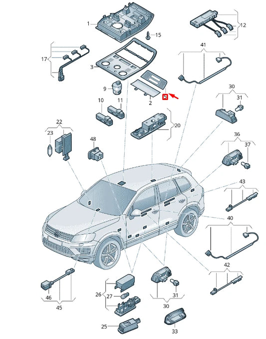 NEW VW TOUAREG 7P MK2 INTERIOR LIGHT TRIM 7P694713481U