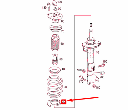NEW MERCEDES-BENZ C W204 FRONT LOWER SPRING ISOLATOR SHIM A2043210184 ORIGINAL