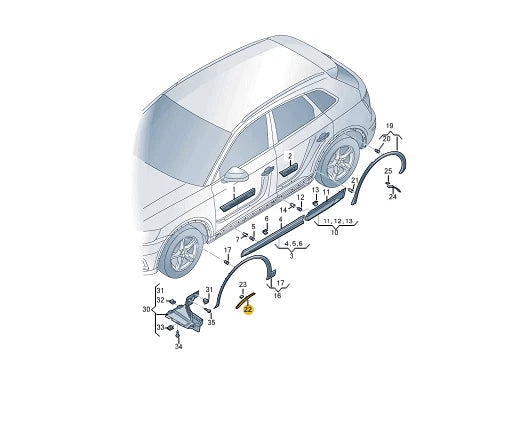 NEW AUDI Q5 FY FRONT RIGHT WHEEL COVER 80A854970A ORIGINAL