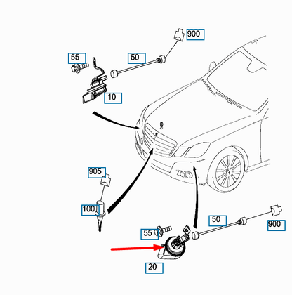 NEW MERCEDES-BENZ E-CLASS W212 HIGH TONE HORN SIGNAL A0075426920 ORIGINAL