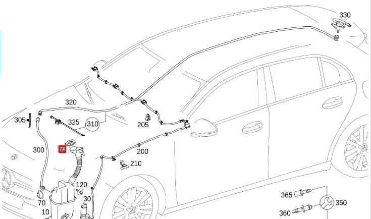 NEW MERCEDES-BENZ A W177 WINDSHIELD WASHER TANK CAP COVER A1778690500 ORIGINAL