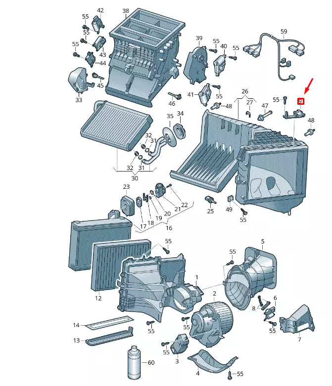 NEW VW TRANSPORTER VI T6 EVAPORATOR HOUSING BRACKET 7L0820536