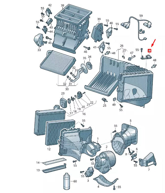 NEW VW TRANSPORTER VI T6 EVAPORATOR HOUSING BRACKET 7L0820536