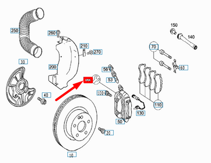 NEW MB CL C215 FRONT DISC BRAKE CALIPER REPAIR KIT A0014210086 ORIGINAL