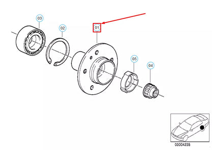 NEW BMW 3 E30 REAR AXLE DRIVE FLANGE 33411131118 1131118 ORIGINAL