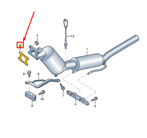 new vw polo aw mk6 exhaust manifold gasket 1s0253115b original