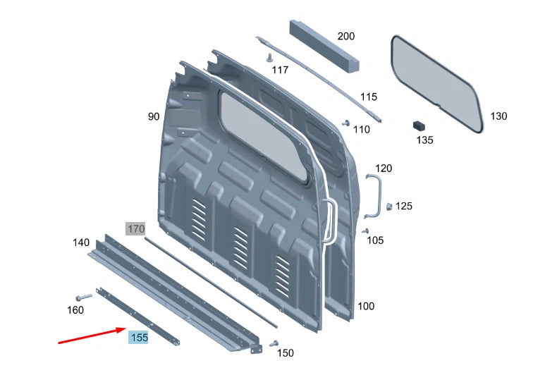 NEW MB VITO W447 REAR CROSSMEMBER ATTACHMENT ANGLE BRACKET A4476100002 ORIGINAL