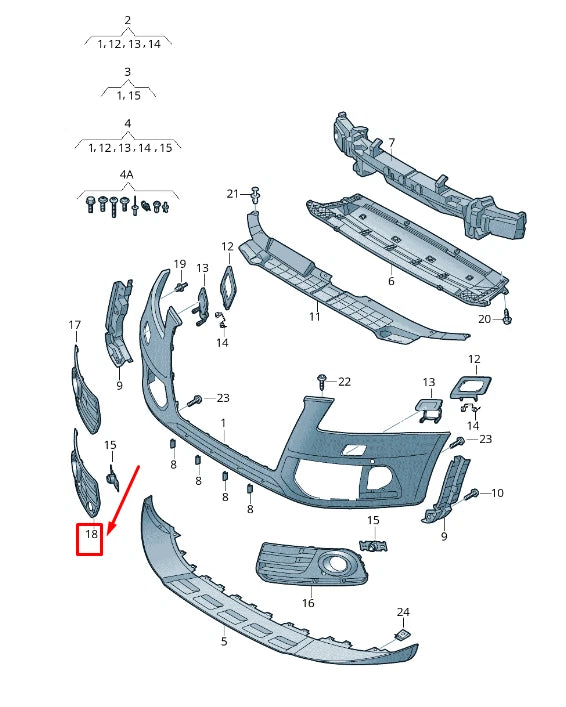 NEW AUDI Q5 8R FRONT RIGHT BUMPER AIR VENT GRILLE 8R0807682TBJI ORIGINAL