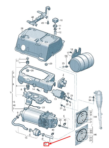 NEW AUDI A8 4N AIR SUSPENSION INTAKE HOSE 4N0616091D