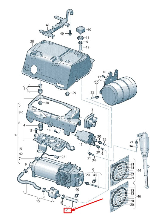 NEW AUDI A8 4N AIR SUSPENSION INTAKE HOSE 4N0616091D