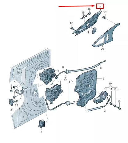 NEW AUDI RS7 SPORTBACK 4G REAR RIGHT INNER OPENING HANDLE 4G8839020E4PK