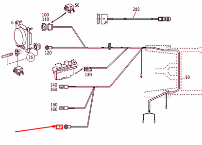 NEW MB E W124 ELECTRIC CABLE CONNECTING PLUG SOCKET A2025406081 ORIGINAL
