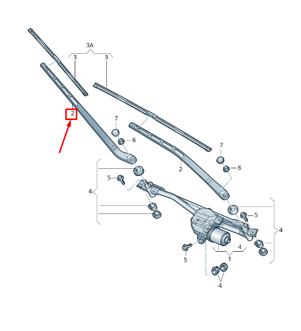 new audi a6 avant c7 front right wiper arm rhd 4g2955407d1p9 original