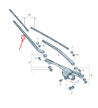 new audi a6 avant c7 front right wiper arm rhd 4g2955407d1p9 original
