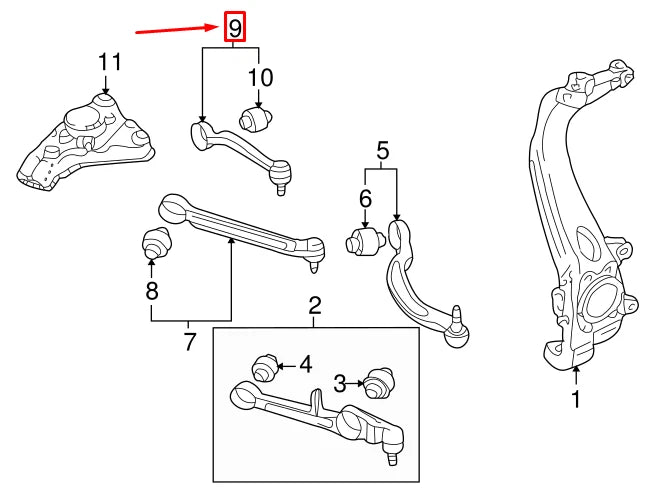 NEW AUDI A4 AVANT B7 FRONT LEFT UPPER CURVED CONTROL ARM 8E0407509Q ORIGINAL