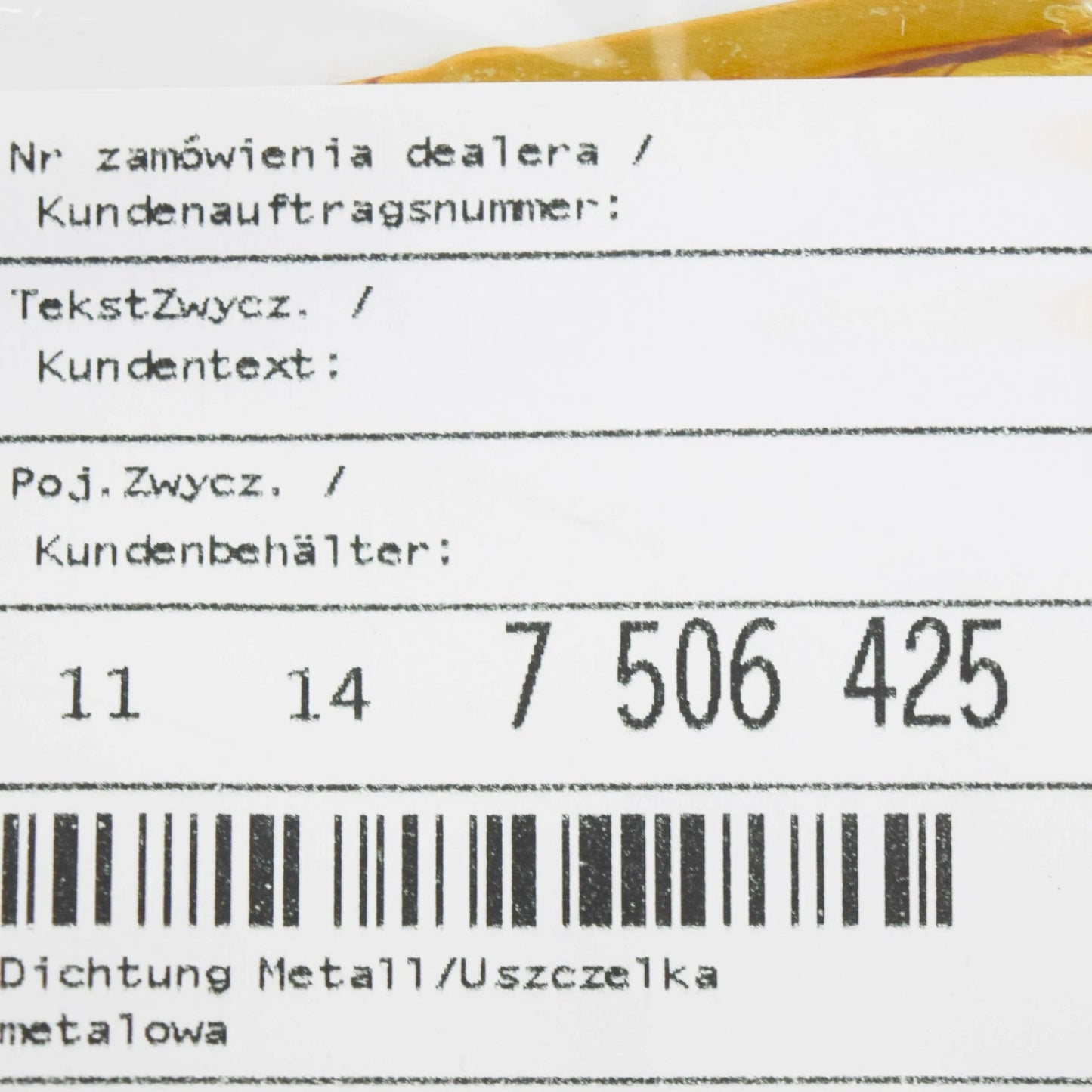 NEW BMW 5 E60 LEFT UPPER ENGINE TIMING CHAIN GASKET 11147506425 4.8PETROL