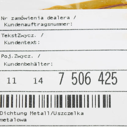 NEW BMW 5 E60 LEFT UPPER ENGINE TIMING CHAIN GASKET 11147506425 4.8PETROL