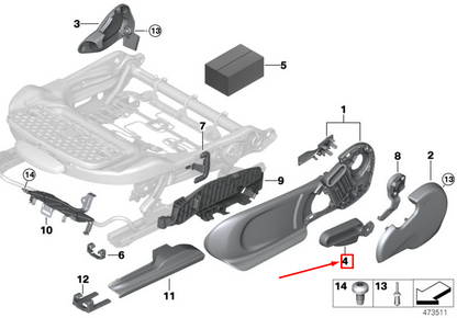 new mini cooper f56 front right seat height adjustment lever 52107410572