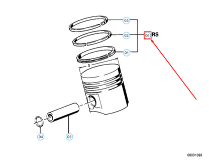 new bmw 6 e24 coupe piston rings repair kit 1x 11251278752 1278752 original