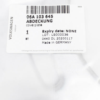 NEW VOLKSWAGEN BEETLE 9C ENGINE COVER PLATE 06A103645 ORIGINAL