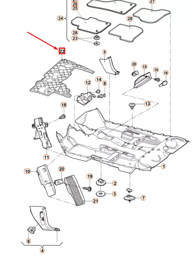 NEW VOLKSWAGEN JETTA A5 UNDER DASHBOARD LEFT COVER LHD 1K18630839B9 ORIGINAL