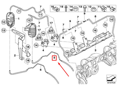 NEW BMW 3 E90 ENGINE VACUUM PIPE 7558227 13717558227 ORIGINAL