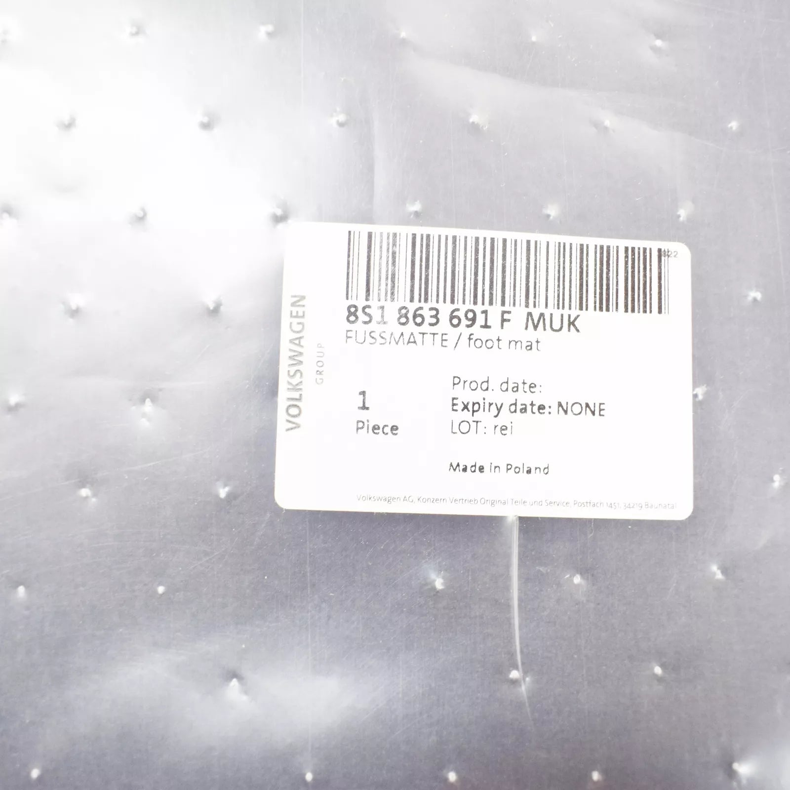 NEW AUDI TTRS FV MK3 FRONT FLOOR MAT SET LHD 8S1863691FMUK ORIGINAL