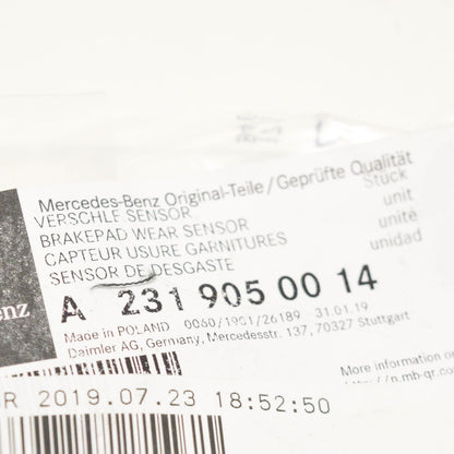 NEW MERCEDES-BENZ SL R231 FRONT BRAKE PAD WEAR SENSOR A2319050014 ORIGINAL