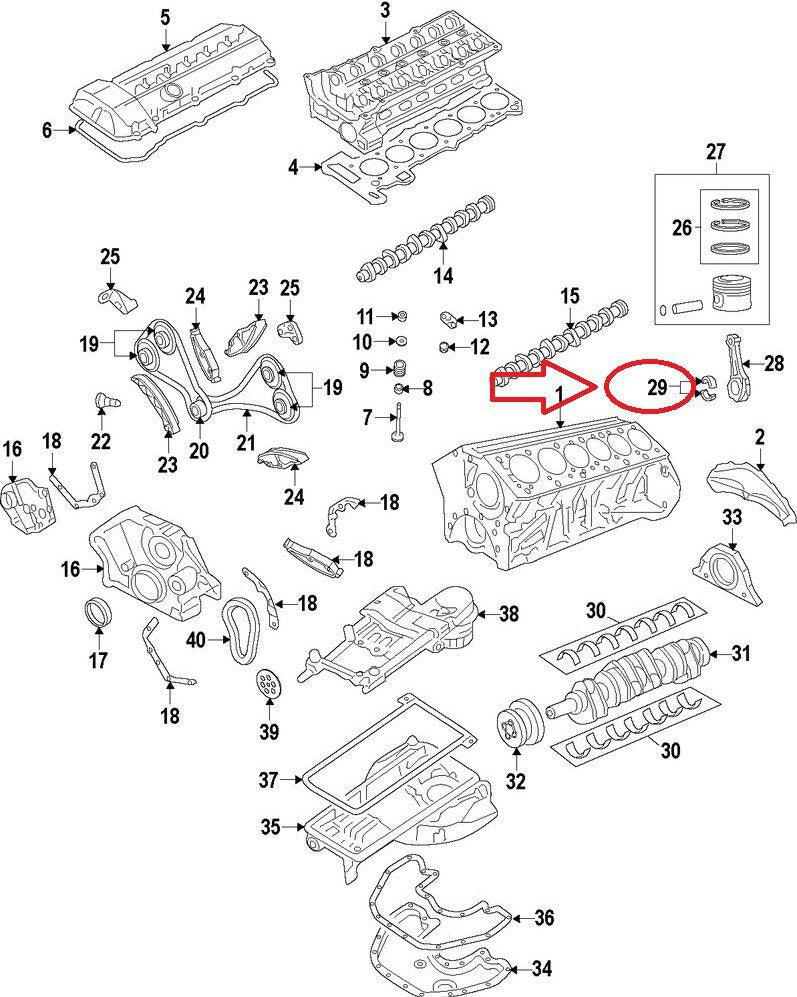 new bmw x6 e71 engine connecting rod bearing 4.4 petrol 11247593228 original